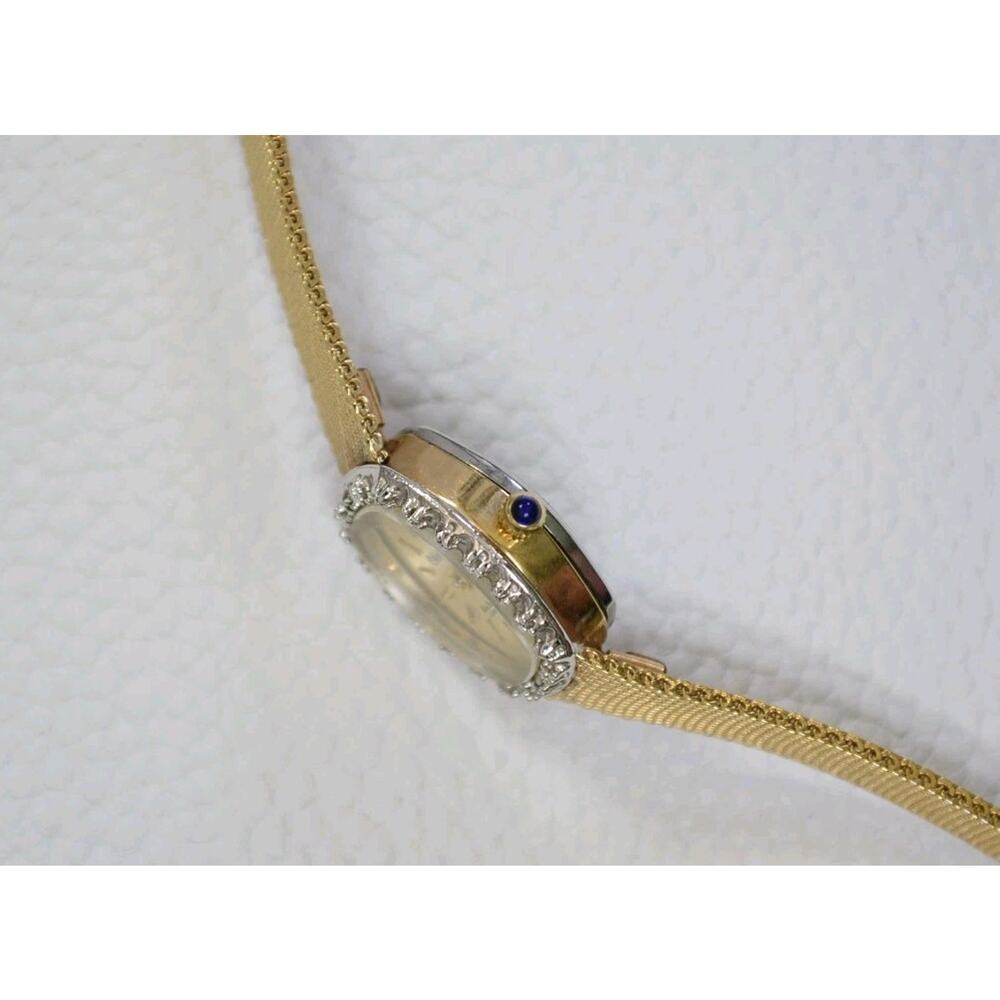 Vintage Dufonte Lucien Piccard Women's Gold Tone Oval Quartz Watch - Picture 6 of 16